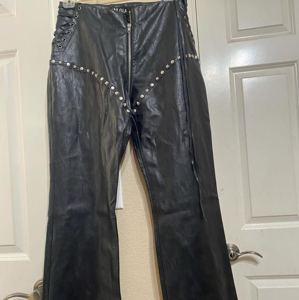 Iamgia leather black chaps